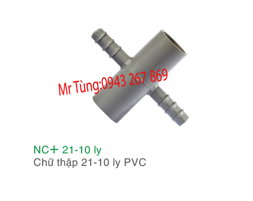 Chữ thập 21-10mm PVC,Bảo Bình NC+21.10ly