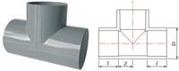 Tê nhựa PVC DN90 Tiên Phong LNG