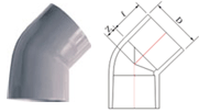 Chếch nhựa PVC DN90 Tiên Phong LNG