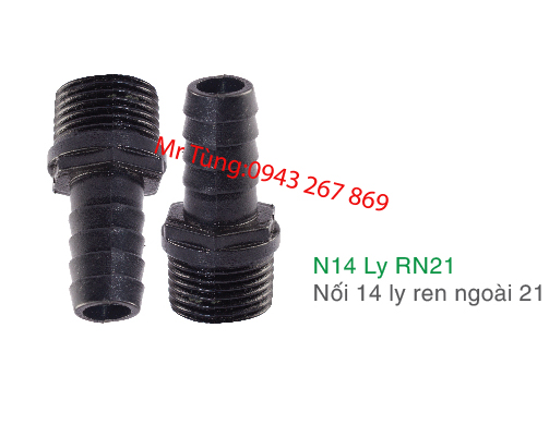 Nối 14mm Ren ngoài 21 POM,Bảo Bình N14ly-RN21