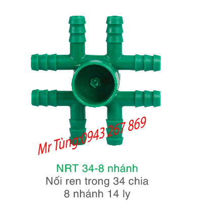 Nối ren trong 34 chia 8 nhanh 14ly, Bảo Bình NRT34-8nhanh