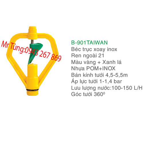 Béc trục xoay inox B-901 Taiwan Bảo Bình