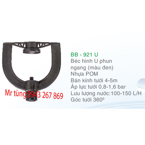 Vòi phun hình chữ U Bảo Bình BB-921U