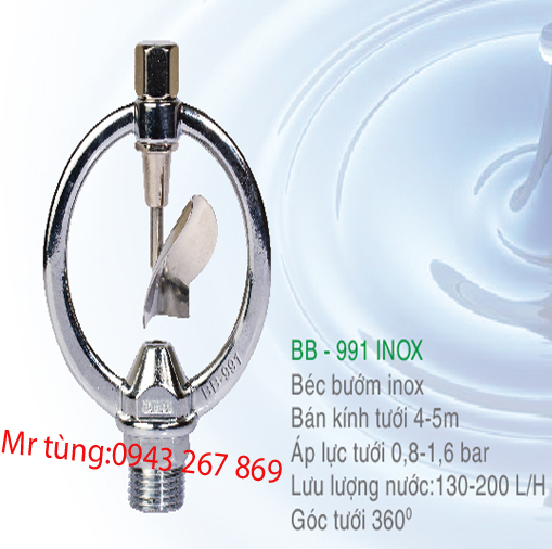 Vòi phun cánh bướm inox Bảo Bình BB-991