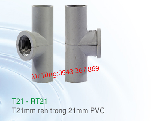 Tê nhựa PVC 21 ren trong 21