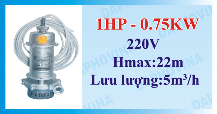 Bơm chìm cao áp DAPHOVINA 1HP 1FA