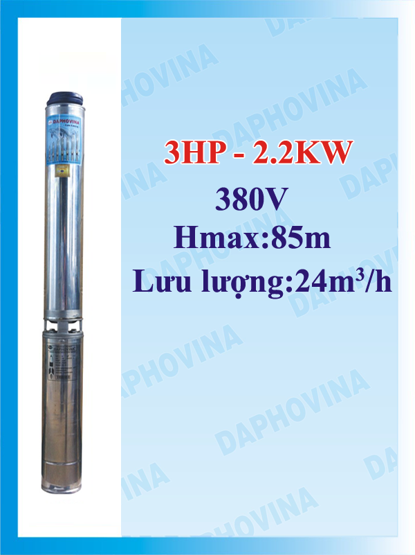 Bơm chìm giếng khoan DAPHOVINA 3HP 1FA&3FA