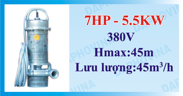 Bơm chìm cao áp DAPHOVINA 7HP 3FA